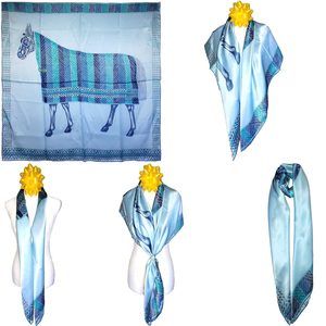 NWT Genuine 100% Mulberry Silk Satin Scarf 42"x42" Large Square Shawl 59471